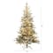 7ft. Pre-Lit Flocked Woodland Fir Artificial Christmas Tree, Warm White LED Lights